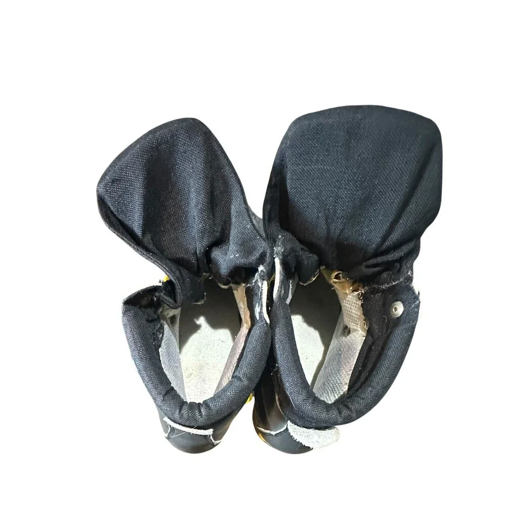 VTG Alpina 3Pin 75mm Nordic Norm Ski Boots Sz 40 Black Yellow Vibram L 8.5 M 7.5